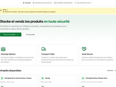 Aperçu de la plateforme TerralHub
