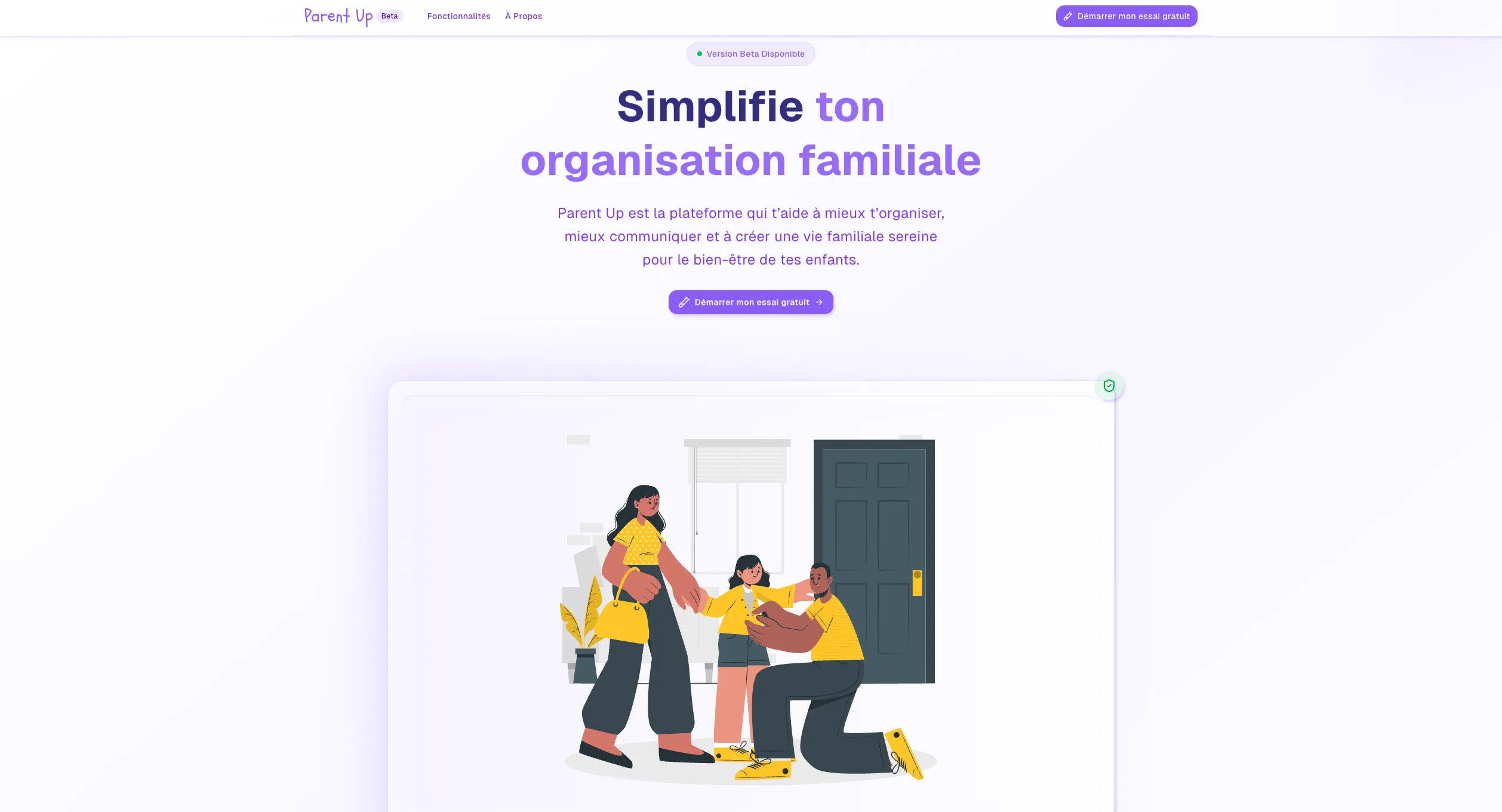 Parent Up application preview