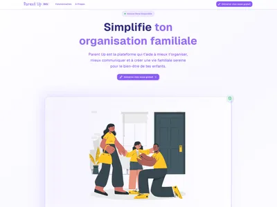 Aperçu de l'application Parent Up